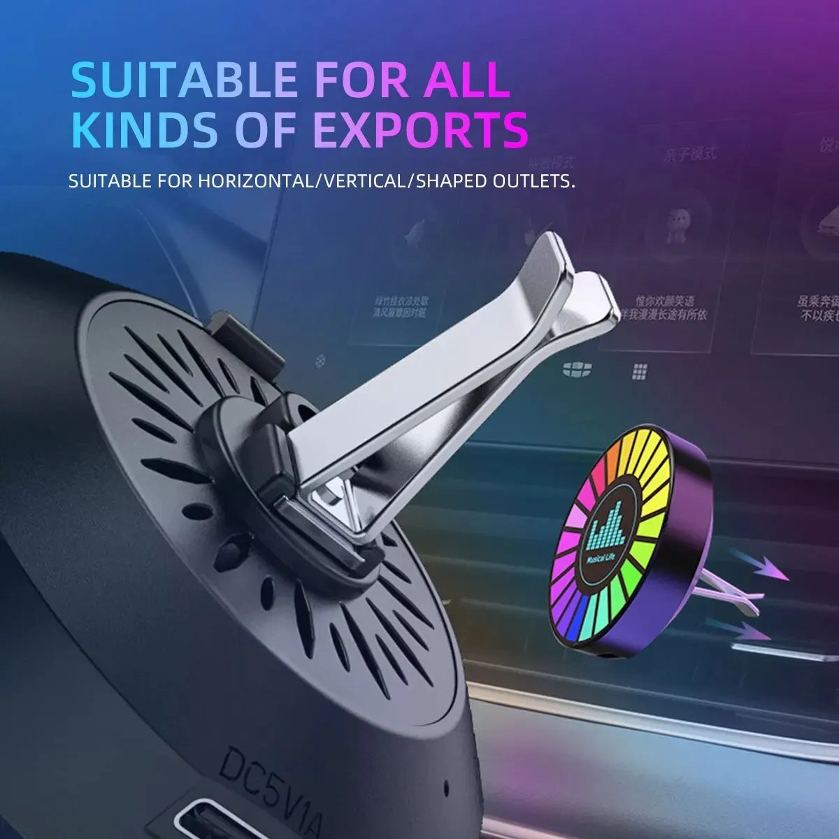 Led Music Sound Control Pickup Light Rhythm Lamp RGB Car Ambient Light Adjustabl Automotivo Strip For Automobiles Family Party